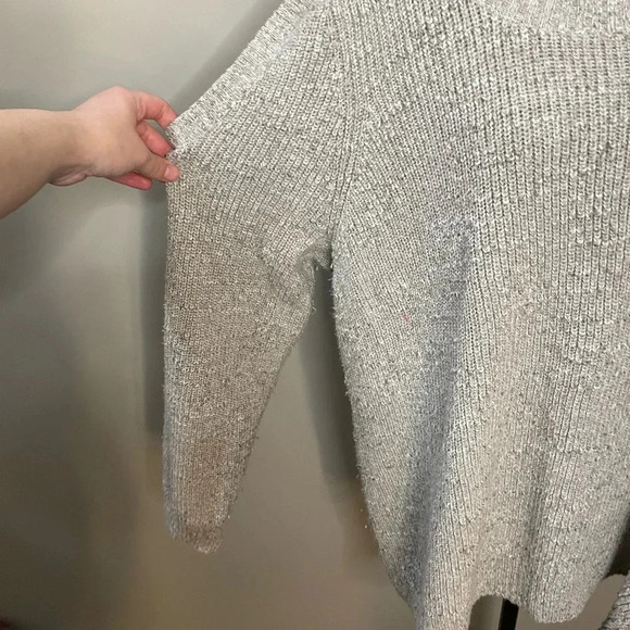 Torrid Beige Knit Cold Shoulder Tunic Sweater - Picture 3 of 11